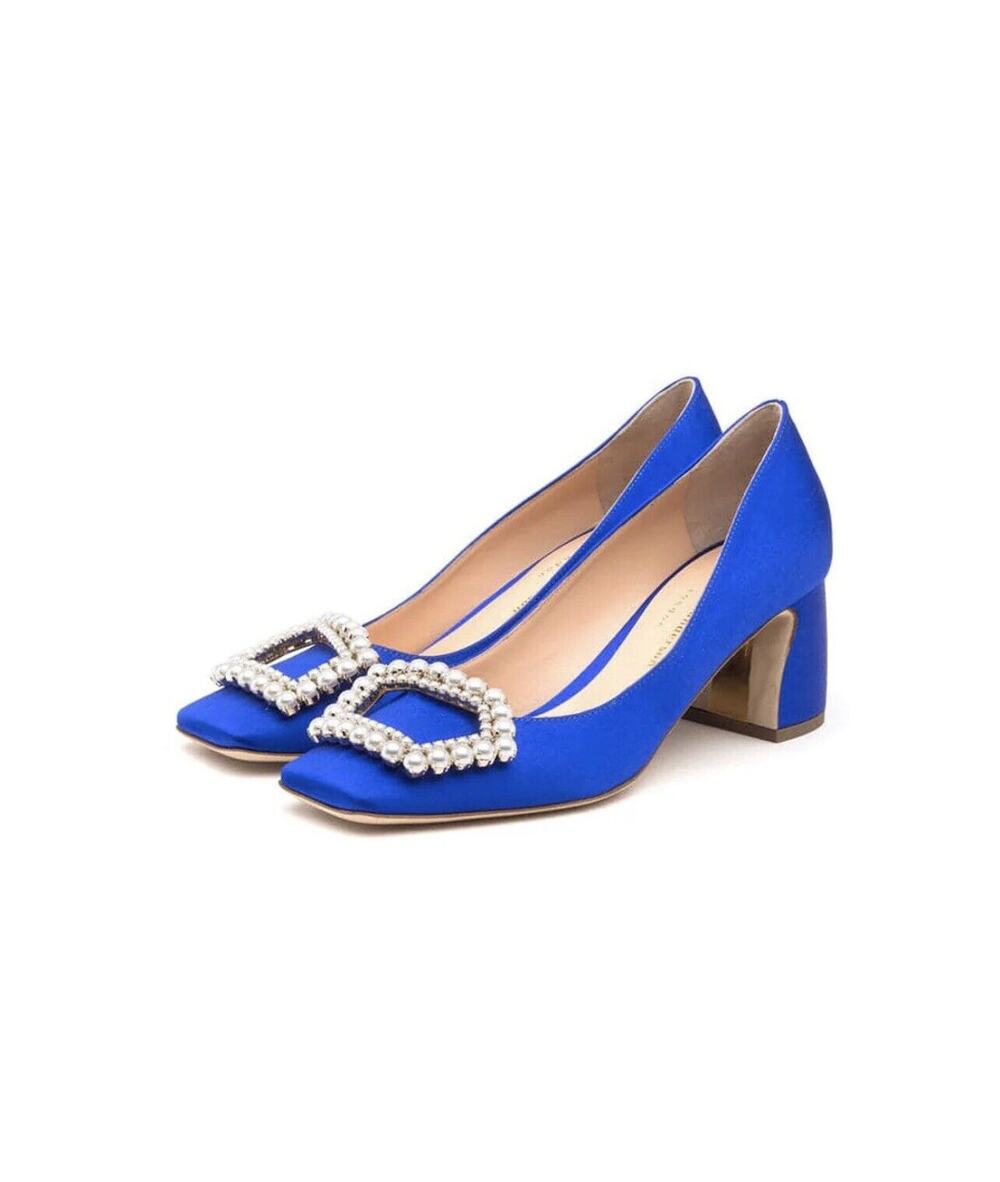 Rupert Sanderson Lumina Pump Blue Pearl Heels 40